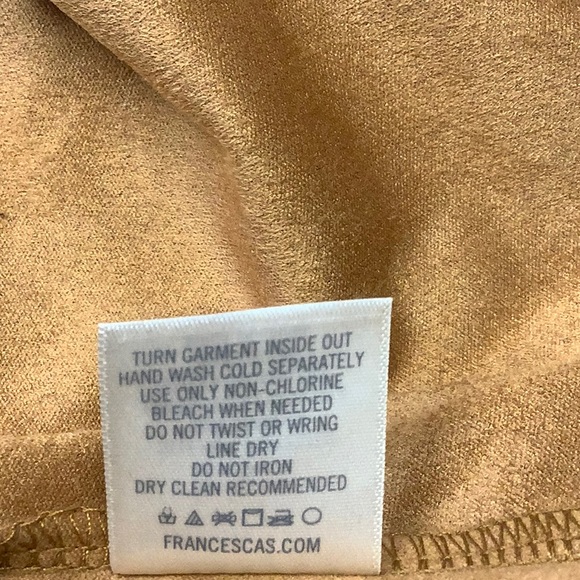 Francesca’s Collection Chris Faux Suede Tan Brown Square Neck Mini Dress - Small - Picture 9 of 10